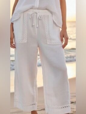 NWT Joie Gia Linen Wide Leg Pants Sz Medium
